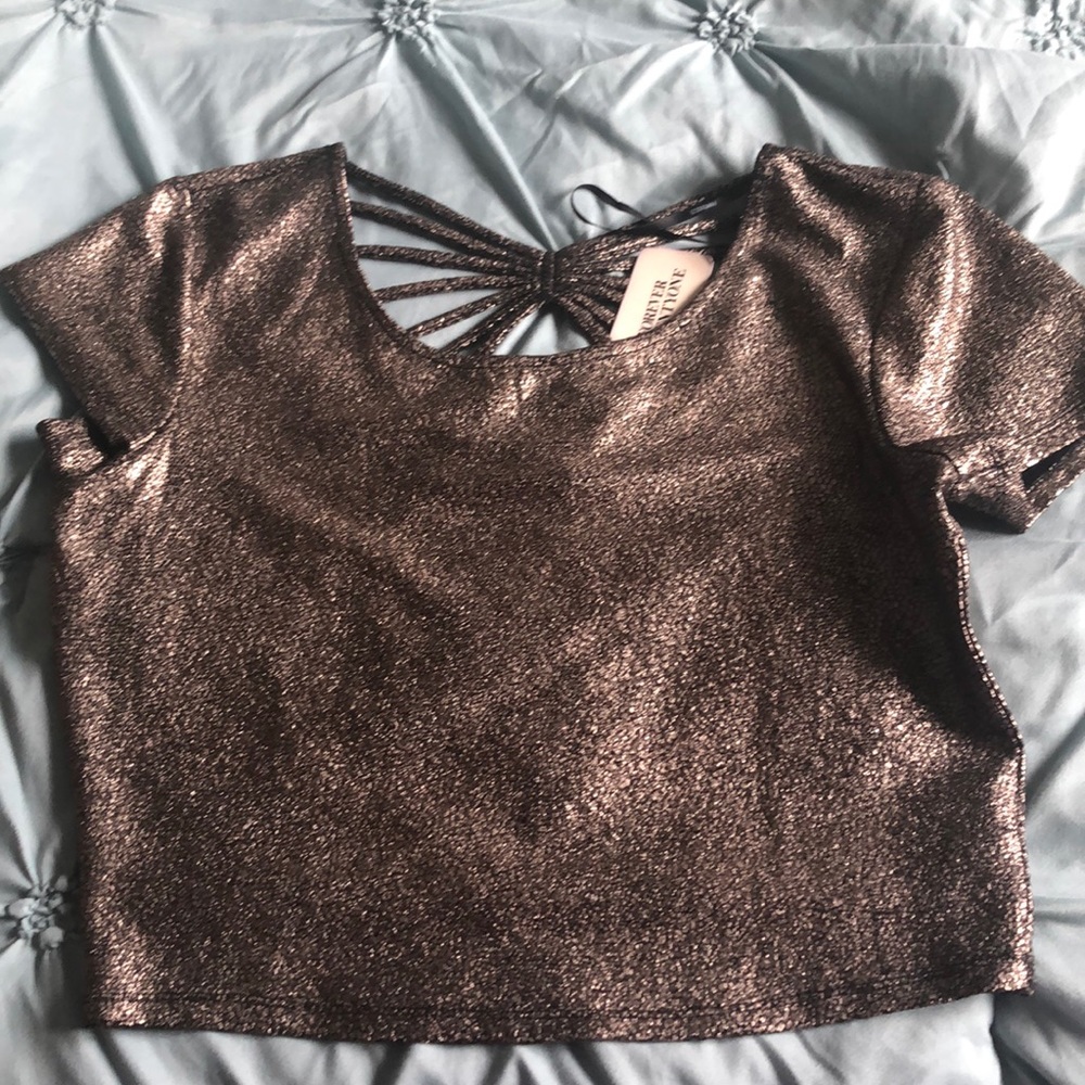 Metallic crop top